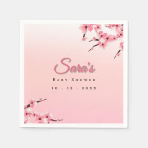 Servilleta De Papel Baby Shower con nombre y fecha personalizados