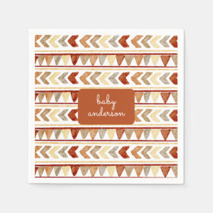 Servilleta De Papel Baby Shower con Patrón Tribal Bohemio
