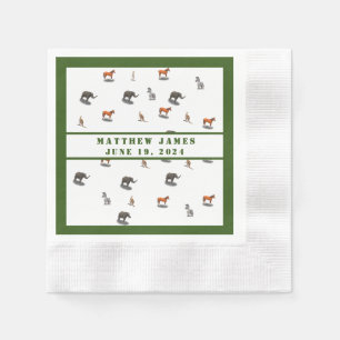 Servilleta De Papel Baby Shower con tema de Animales Surtidos