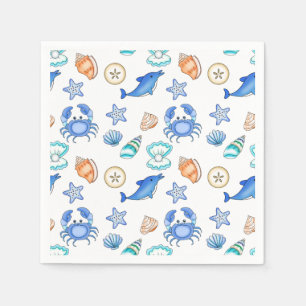 Servilleta De Papel Baby Shower con temas de playa o fiesta de cumplea