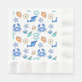 Servilleta De Papel Baby Shower con temas de playa o fiesta de cumplea