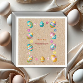 Servilleta De Papel Baby Shower Craft Colorful Floral Easter Eggs