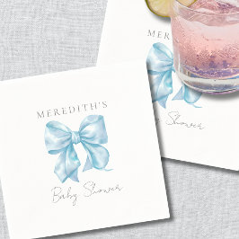 Servilleta De Papel Baby Shower Cute Blue Bow