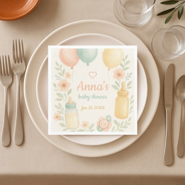 Servilleta De Papel Baby Shower de agua suave (Subido por el creador)