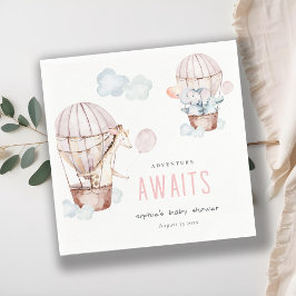 Servilleta De Papel Baby Shower de animales azerbaiyanos de globo aero