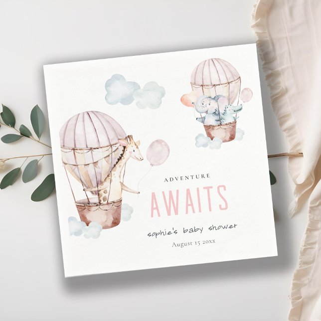 Servilleta De Papel Baby Shower de animales azerbaiyanos de globo aero (Subido por el creador)