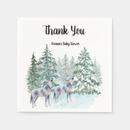 Servilleta De Papel Baby Shower de animales de bosque