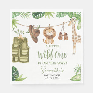 Servilleta De Papel Baby Shower de animales de la jungla de safari tro