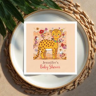 Servilleta De Papel Baby Shower de animales de Safari de la jungla