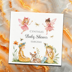 Servilleta De Papel Baby Shower de animales de Woodland con encanto