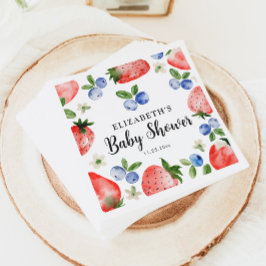 Servilleta De Papel Baby Shower de arándanos y fresas