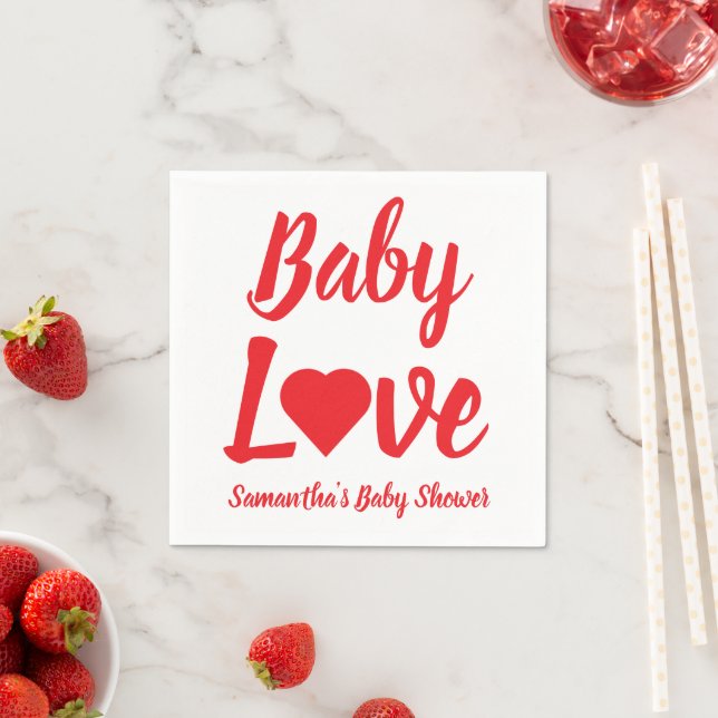 Servilleta De Papel Baby Shower de Baby Love Heart (In situ)
