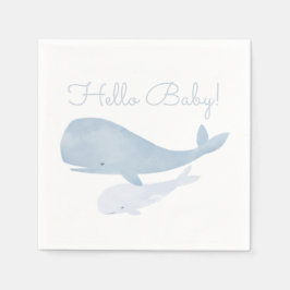 Servilleta De Papel Baby Shower de Ballenas bajo el mar