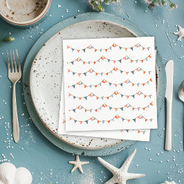 Servilleta De Papel Baby Shower de Banderas Náuticas