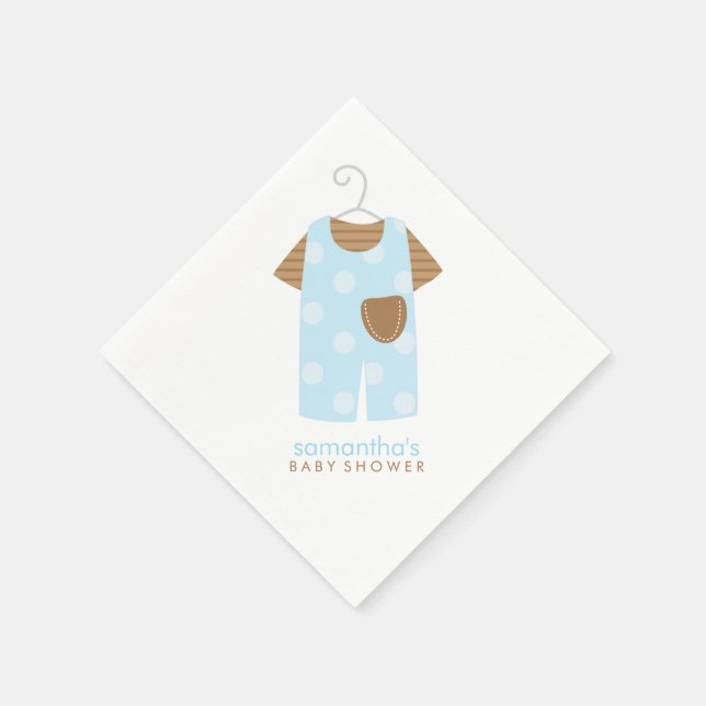 Servilleta De Papel Baby Shower de Blue Baby (Borde)