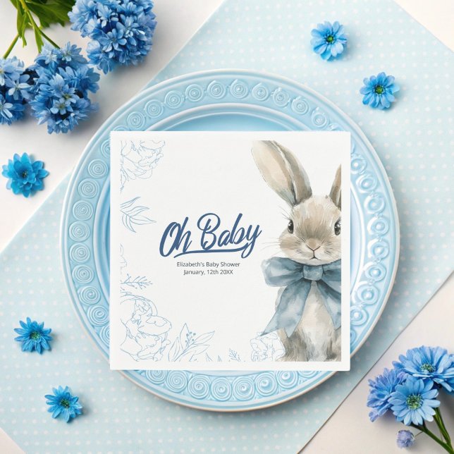 Servilleta De Papel Baby Shower de Blue Bunny (Subido por el creador)