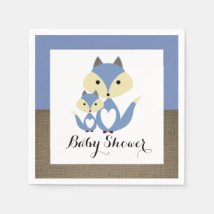 Servilleta De Papel Baby Shower de Blue Fox Burlap