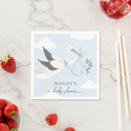 Servilleta De Papel Baby Shower de Blue Stork