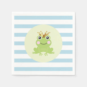 Servilleta De Papel Baby Shower de Blue Storybook Fairy Tale Frog