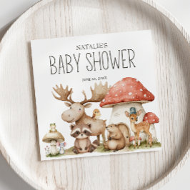Servilleta De Papel Baby Shower de Boho Woodland Animals