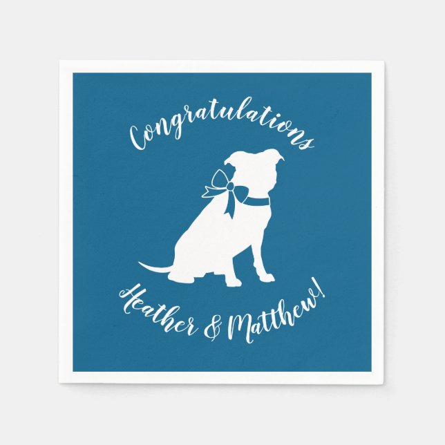 Servilleta De Papel Baby Shower de Bulldog Pit (Anverso)