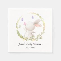 Baby Shower de Bunny y Butterflies minimalistas