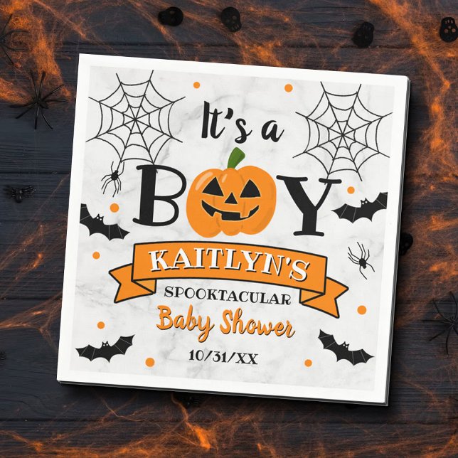 Servilleta De Papel Baby Shower de calabaza de calabaza de Halloween " (Subido por el creador)