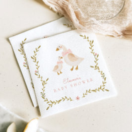 Servilleta De Papel Baby Shower de Chica de oca de época