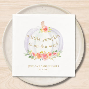 Servilleta De Papel Baby Shower de Chicas de calabaza otoñales