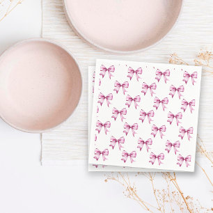 Servilleta De Papel Baby Shower de cinta rosada
