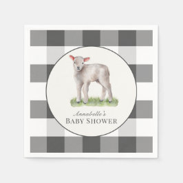 Servilleta De Papel Baby Shower de cordero pequeño