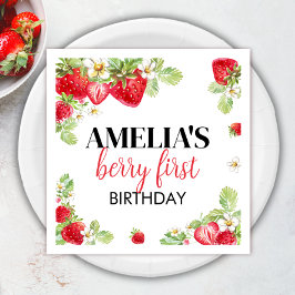 Servilleta De Papel Baby Shower de cumpleaños de fresa