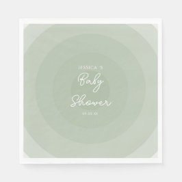 Servilleta De Papel Baby Shower de degradado de círculo Minimalista ve