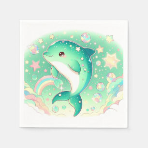 Servilleta De Papel Baby Shower de delfín simple y simple