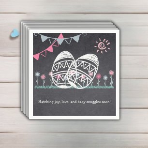 Servilleta De Papel Baby Shower de dibujo de tablero de ajedrez de Pas
