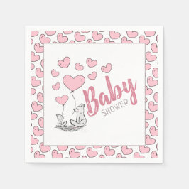 Servilleta De Papel Baby Shower de Fox Hearts