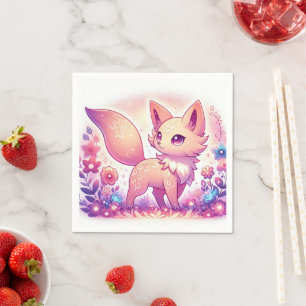 Servilleta De Papel Baby Shower de Fox mágico moderno