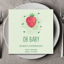 Baby Shower de fresa verde rojo