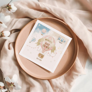 Servilleta De Papel Baby Shower de globo aerostático