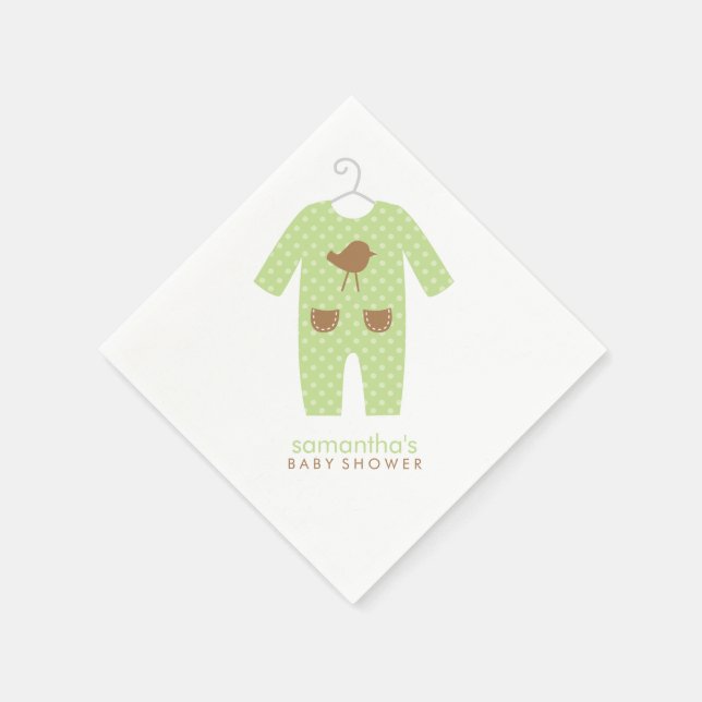 Servilleta De Papel Baby Shower de Green Baby (Borde)