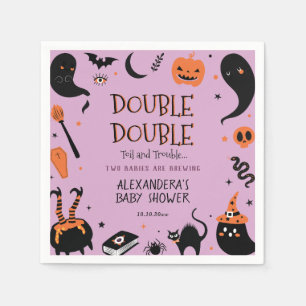 Servilleta De Papel Baby Shower de Halloween gemelos