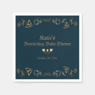 Servilleta De Papel Baby Shower de Halloween gótico oscuro victoriano