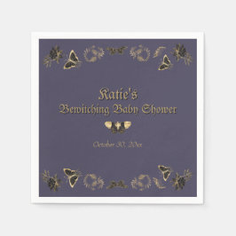 Servilleta De Papel Baby Shower de Halloween gótico oscuro victoriano