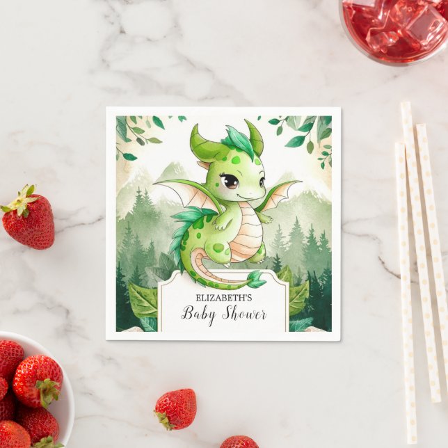 Servilleta De Papel Baby Shower de Happy Dragon (In situ)
