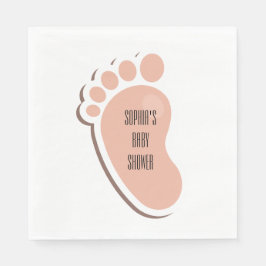 Servilleta De Papel Baby Shower de huella de bebé
