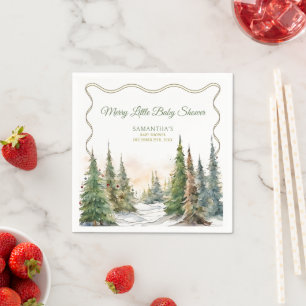 Servilleta De Papel Baby Shower de invierno de Feliz Navidades
