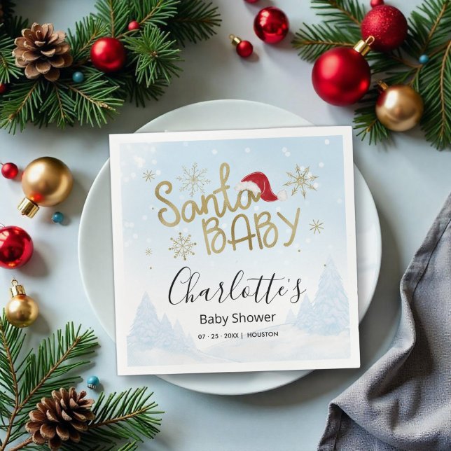 Servilleta De Papel Baby Shower de invierno de Navidades de bebé de Sa (Subido por el creador)