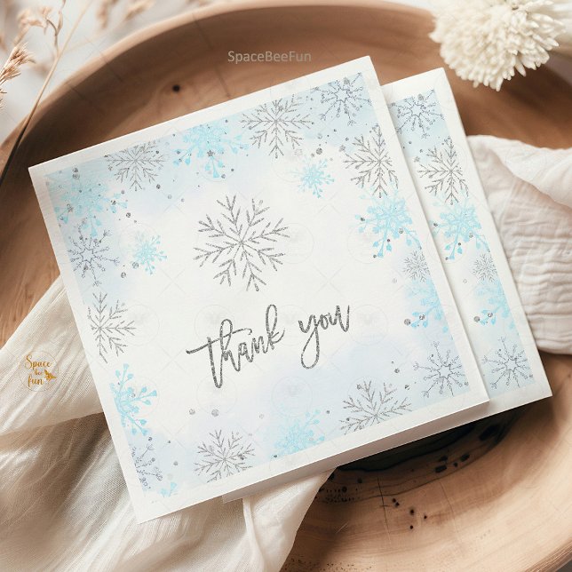 Servilleta De Papel Baby Shower de Invierno Está Haciento Frío Afuera (Winter Baby Shower It's Cold Outside Invitation Snowflakes Boy Host a cozy and charming Winter Baby )