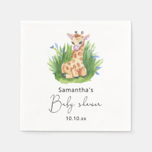 Servilleta De Papel Baby shower de jirafa safari