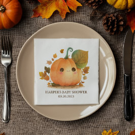 Servilleta De Papel Baby Shower de la caída de la calabaza dulce